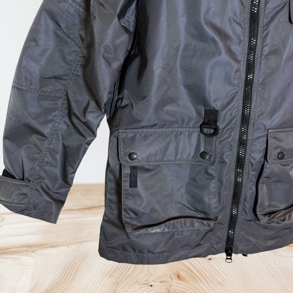 BT Equipment Boston Traders Chore Utility Jacket Sz S Men Heavy Nylon Army Green - Picture 3 of 9
